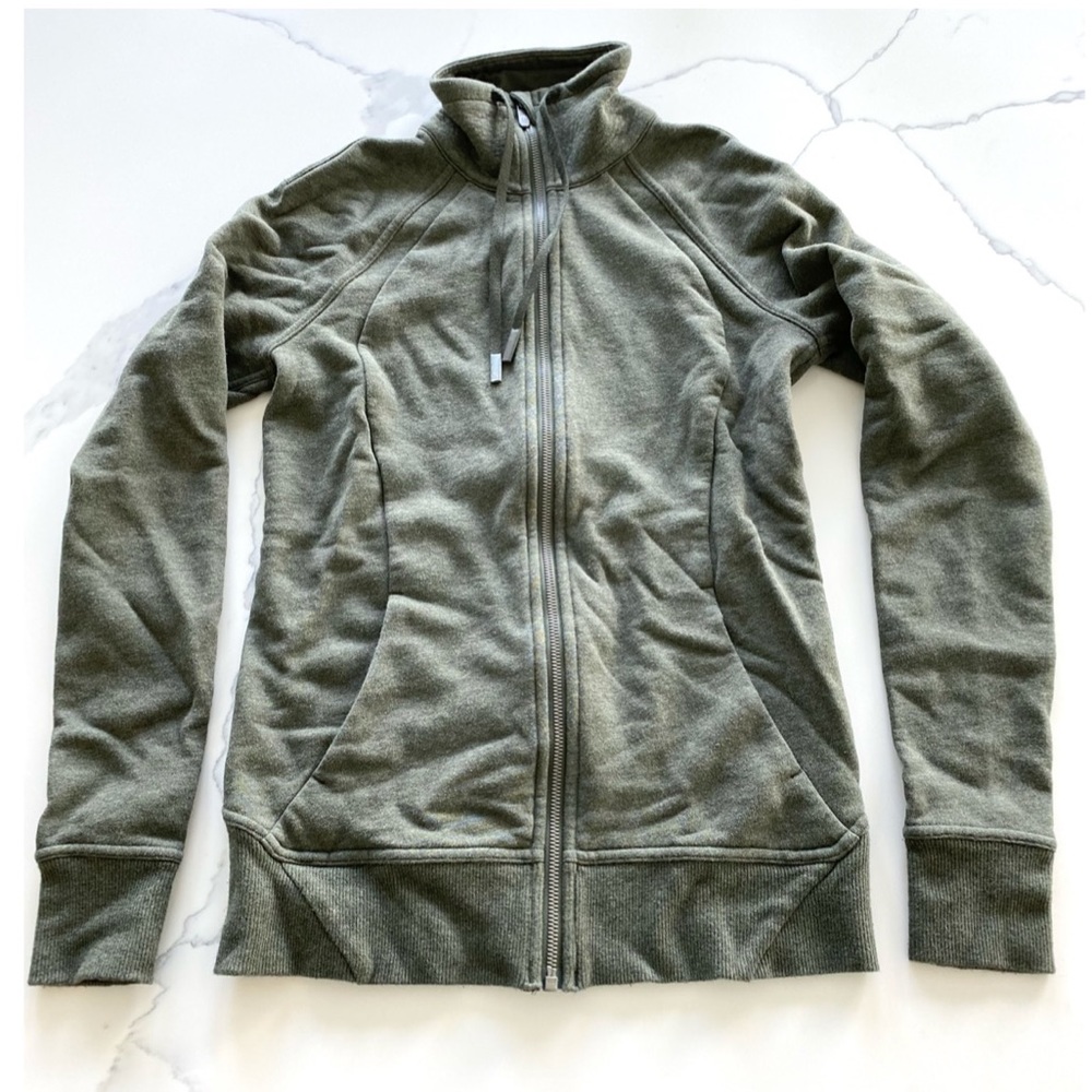 Lululemon Heathered Green Zip Jacket